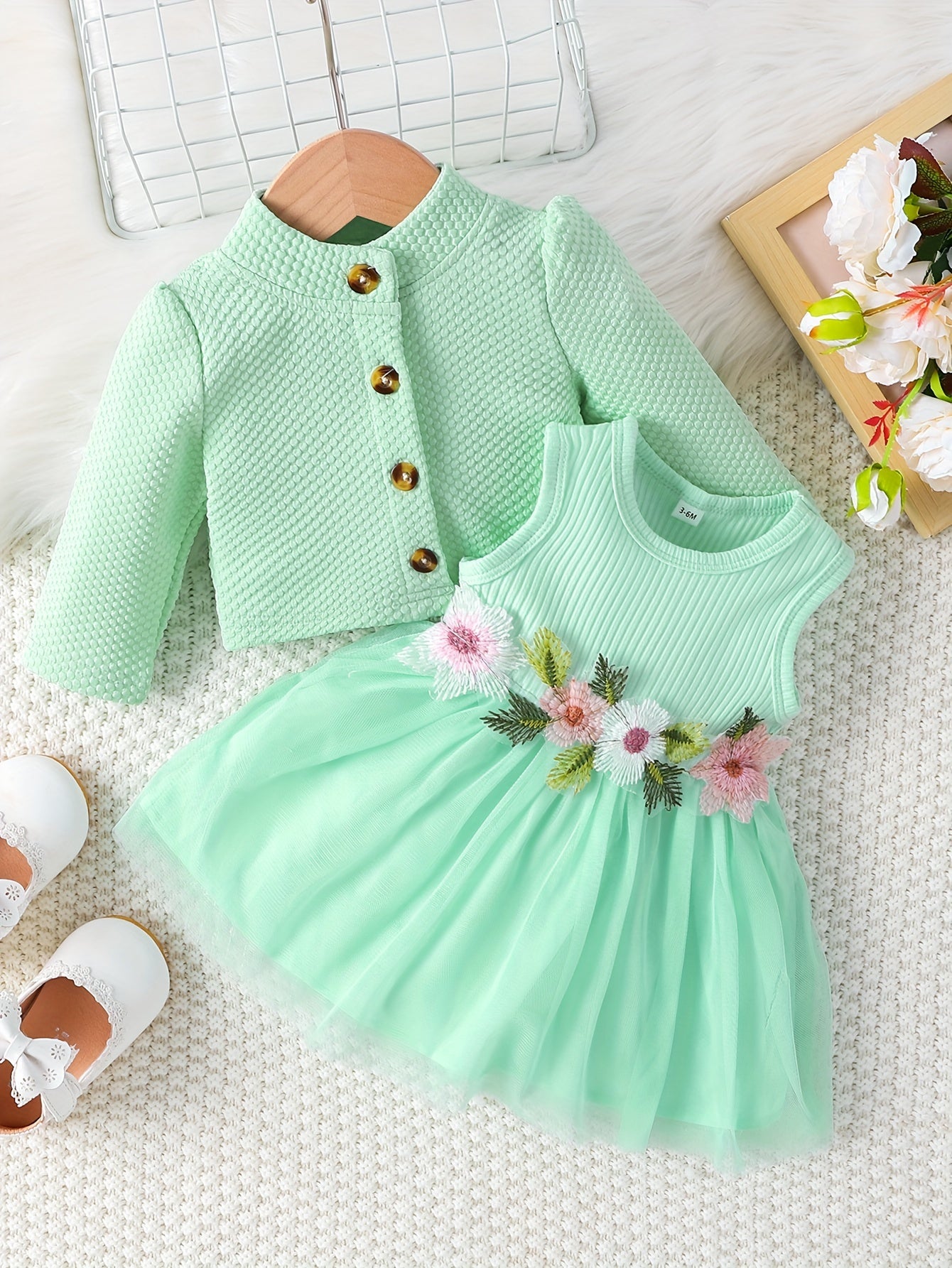 Sweet & Infant Baby Girls Casual Dress Up Set