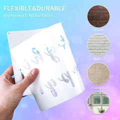 Calligraphy Number Letter Stencil Cursive Alphabet Cake Stencil