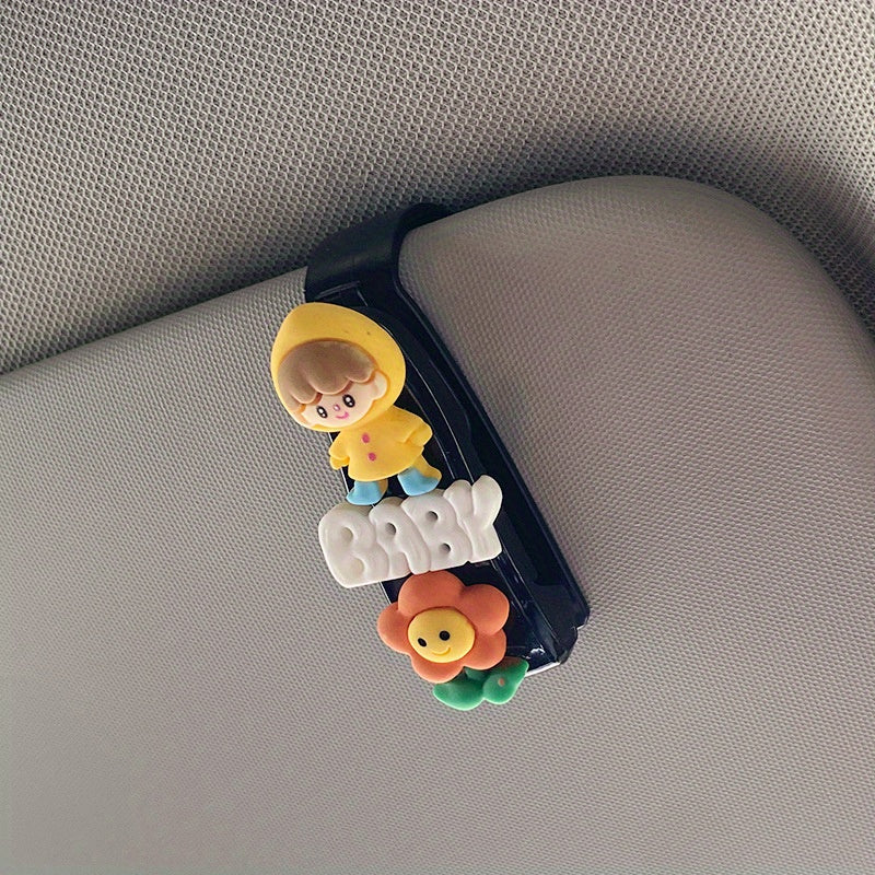 Astronaut Flowers Sun Visor Sunglasses Holder
