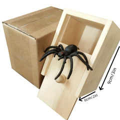 Spider Prank Box Wooden Spider Money Surprise Box Toy