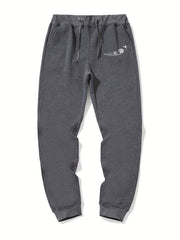 Flower Print Men's Drawstring Sweatpants Loose Casual Jogger Pants