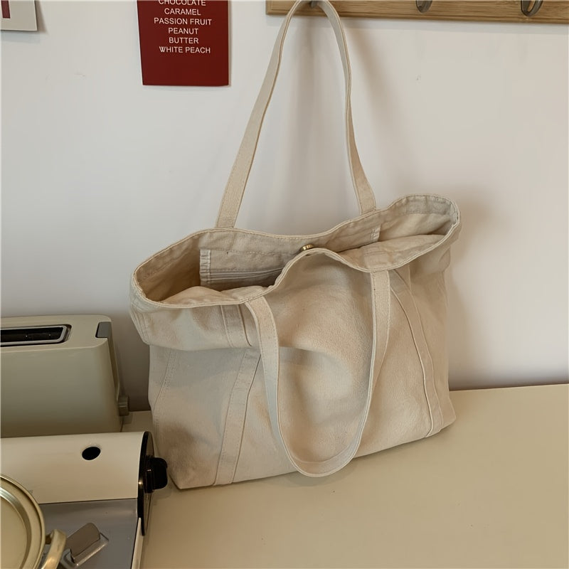 Large Canvas Shopping Shoulder Tote Bag Gym Sports Bag