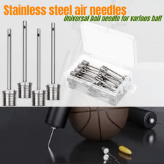 30pcs Stainless Steel Ball Pump Needles with Storage Box for Sports Balls