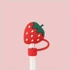 7pcs Christmas Straw Covers Reusable Splashproof Plugs