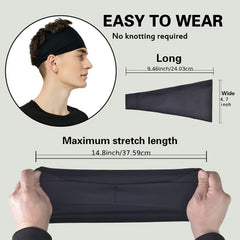 6pcs Sports Hair Bands Men's Yoga Headband Sweat Absorbing Band