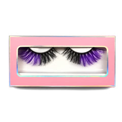 Colorful False Eyelashes Thick Curling 16mm Fluffy Wispy False Eyelashes