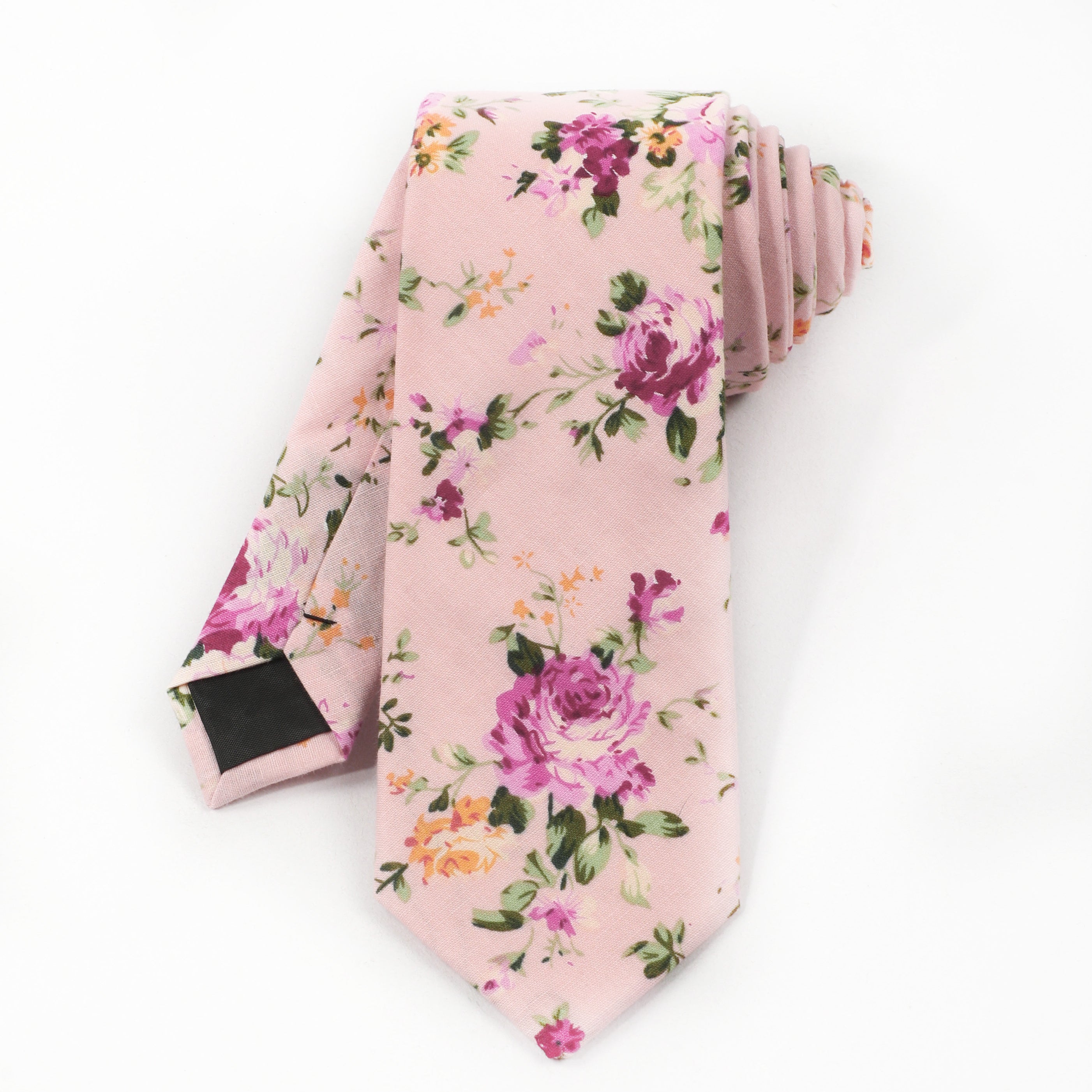Men's Floral Print Tie Necktie for Wedding Groom Party