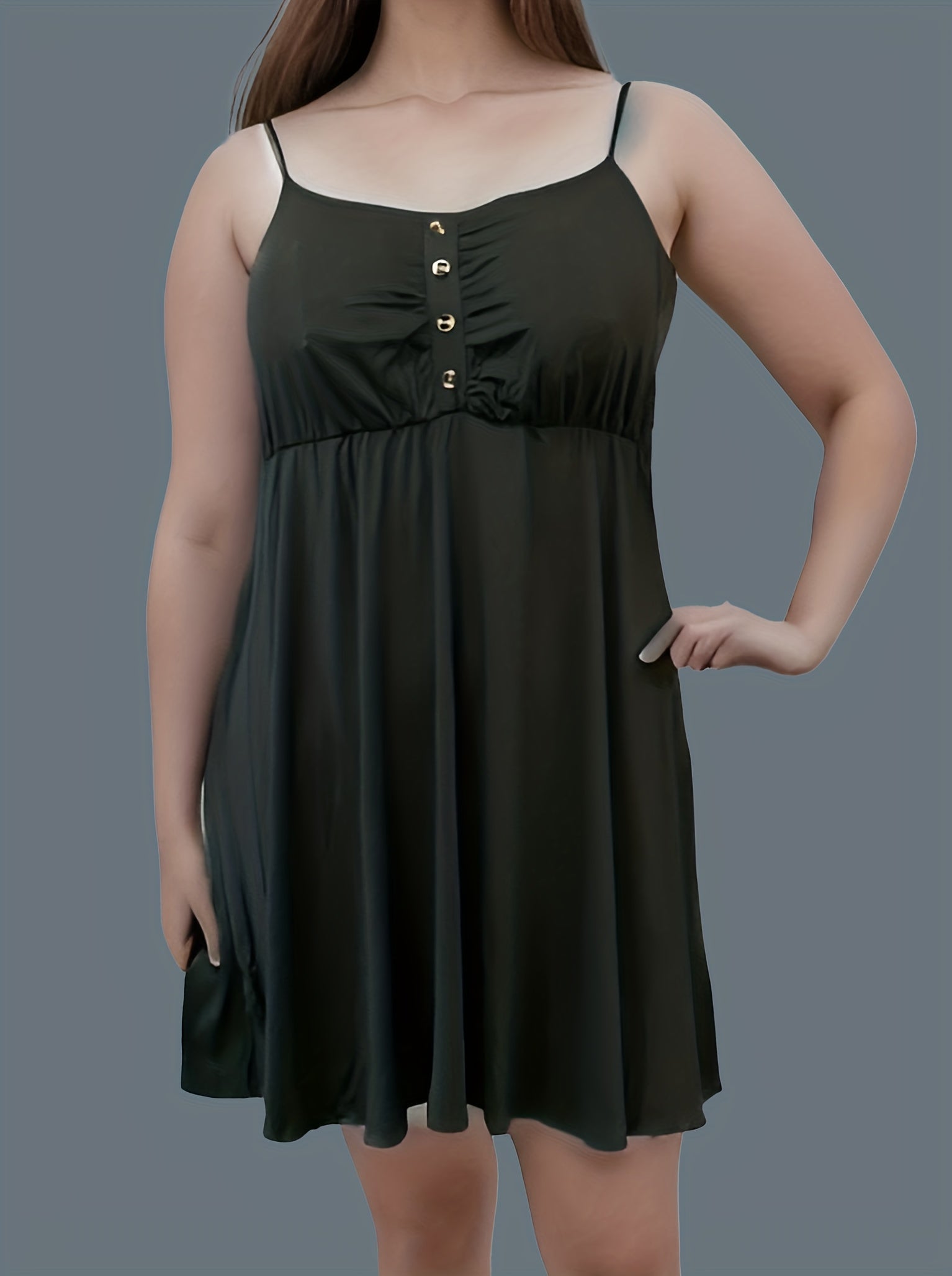 Women's Casual Summer Dress with Buttons