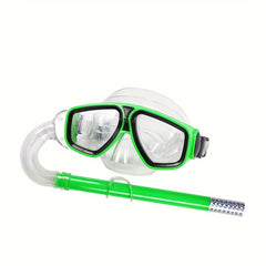 High Definition Large Frame Swimming Glasses Set with Breathing Tube
