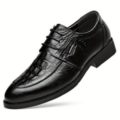 Men's Crocodile Embossed Oxford Shoes for Wedding Business