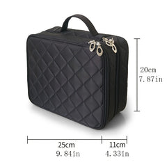 Waterproof Makeup Bag for Women Double Layer Large Capacity Cosmetic Case