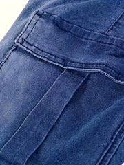 Men's Slim Fit Pocket Jeans Casual Stretch Street Style Denim Pants