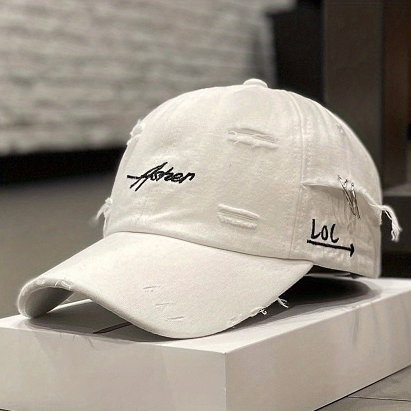Vintage Ripped Baseball Cap Distressed Dad Hats Unisex Hip Hop Sun Hats