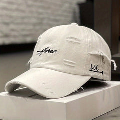 Vintage Ripped Baseball Cap Distressed Dad Hats Unisex Hip Hop Sun Hats
