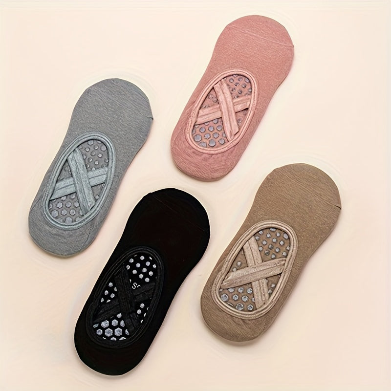 Women's Non Slip Yoga Socks Cross Strap Pilates Barre