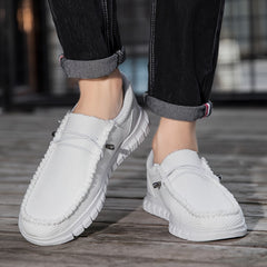 Men's Vintage Style Loafer Shoes Solid Slip On