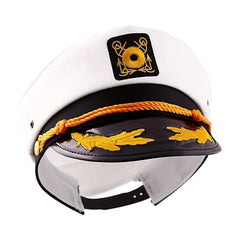 Captain's Yacht Sailors Hat Snapback Navy Sea Cap Costume Accessory