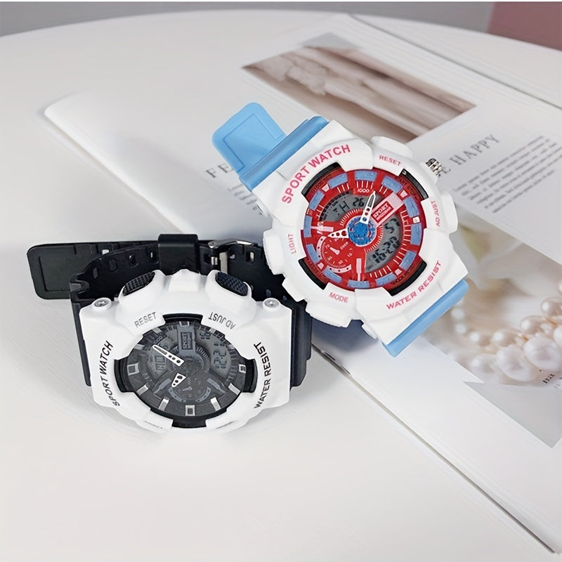 Waterproof Sports Watch Double Display Versatile Wrist Watch