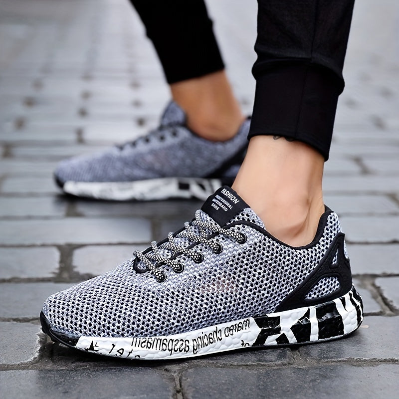 Men's Lace up Sneakers Comfortable Walking Shoes