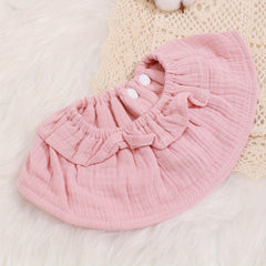 1pc Baby Soft Bib 6 Layer Cotton Infants Plain Crepe Bib Newborn Toddler