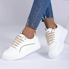 Women's Solid Skate Shoes Lightweight Low Top Sport Shoes