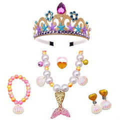 Girls Mermaid Tail Jewelry Set - Birthday Gift for Children
