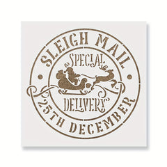 1pc Sleigh Mail Merry Christmas Stencil For Painting DIY