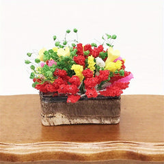 12 Dollhouse Garden Scene Set Mini Potted Plants Micro Landscape Decoration DIY