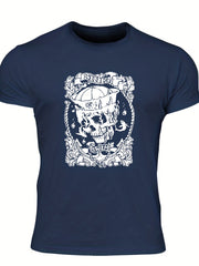 Men's Skull Sketch T Shirt for Outdoor Adventures