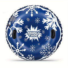 47in Inflatable Snow Tube Foldable Portable with Sturdy Handle