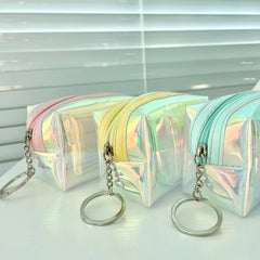 Portable Laser Coin Purse Zipper Storage Bag For Girls