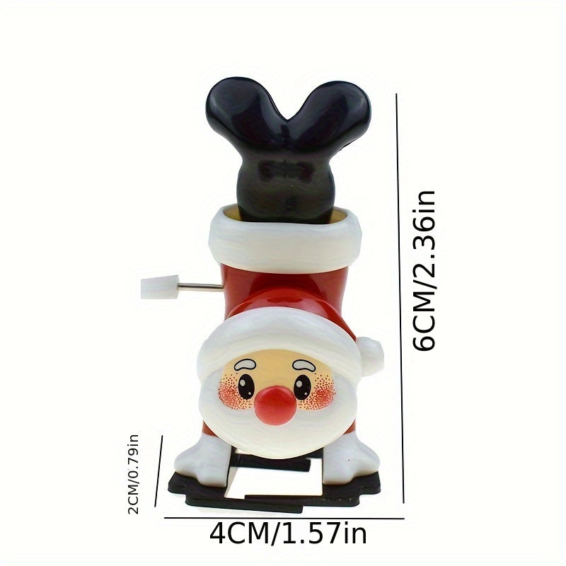 Wind Up Santa Claus Snowman Toy