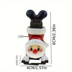 Wind Up Santa Claus Snowman Toy