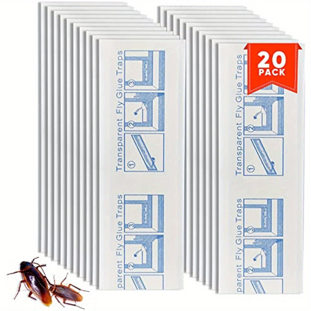 20pcs Sticky Cockroach Traps for Effective Insect Control