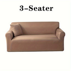 Non-slip Elastic Sofa Slipcover, Solid Couch Cover Furniture Protector