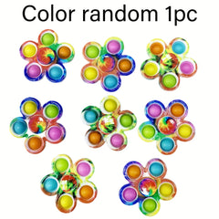 Colorful Tie Dye Fidget Spinner Toy Stress Relief Magic Popper Fun Party Favors