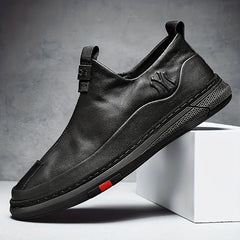 Men's Zipper Loafers Casual Slip-on Shoes