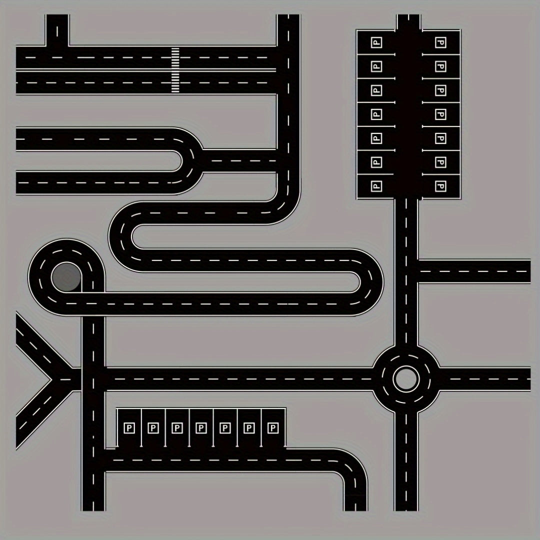 28pcs DIY Road Sign Sticker Set Traffic Rules Game Toys Car Educational Crafts