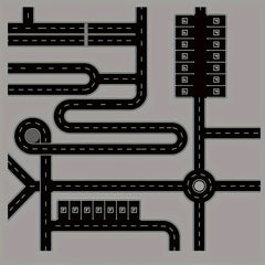 28pcs DIY Road Sign Sticker Set Traffic Rules Game Toys Car Educational Crafts