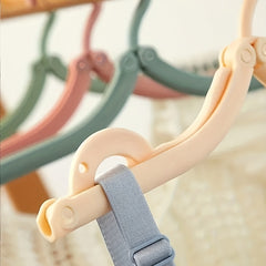 4pcs Folding Clothes Hanger Portable Non-slip Clothes Rack