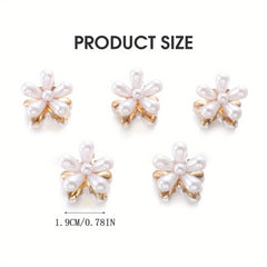 5pcs Pearl Hair Claw Clips Flower Decorative Hair Barrettes for Girls