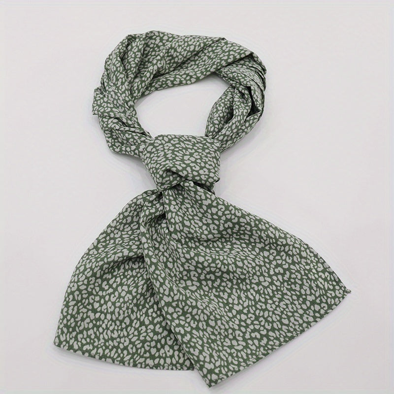 Leopard Print Scarf Vintage Casual Women Shawl Outdoor Windproof