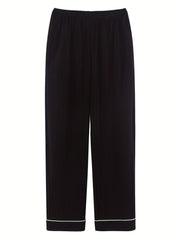 Bear Print Pajama Set Short Sleeve Crew Neck Top & Pants