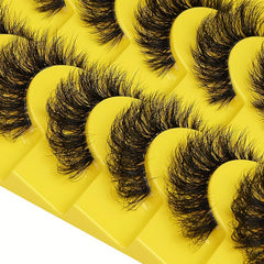 10 Pairs 3D Faux Mink Lashes Soft Wispy Volume Natural False Eyelashes