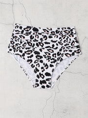 Leopard Print High Stretch Bikini Bottom High Waist Sexy Style Beachwear