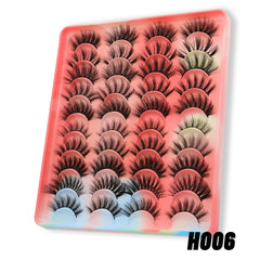 GROINNEYA 3D Mink Lashes Soft Fluffy Wispy Cross Eyelash Extensions