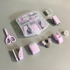 Macaron Stationery Set - Clear Plastic Box