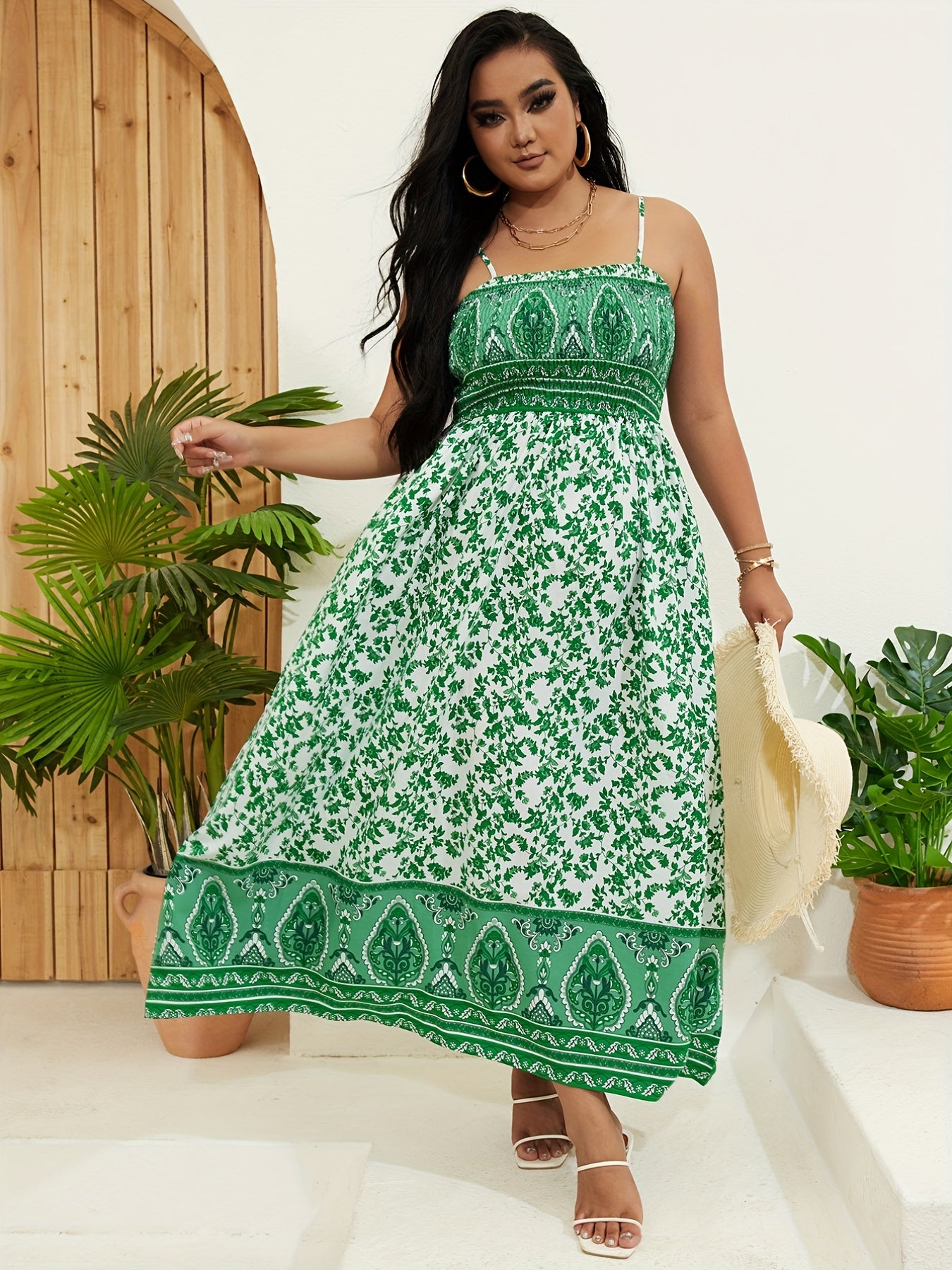 Boho Floral Maxi Cami Dress