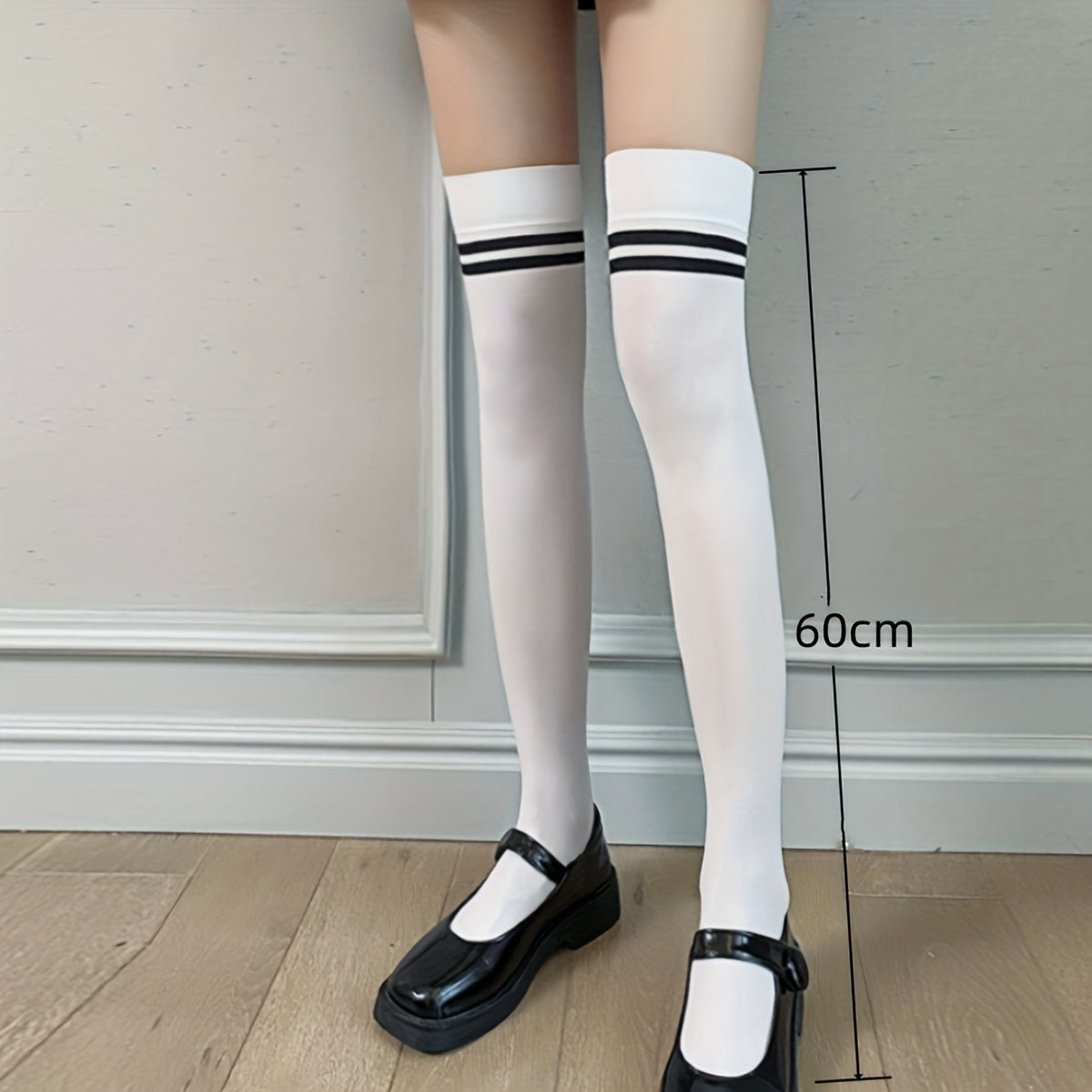 Striped Thigh High Socks College Style Women's Stockings