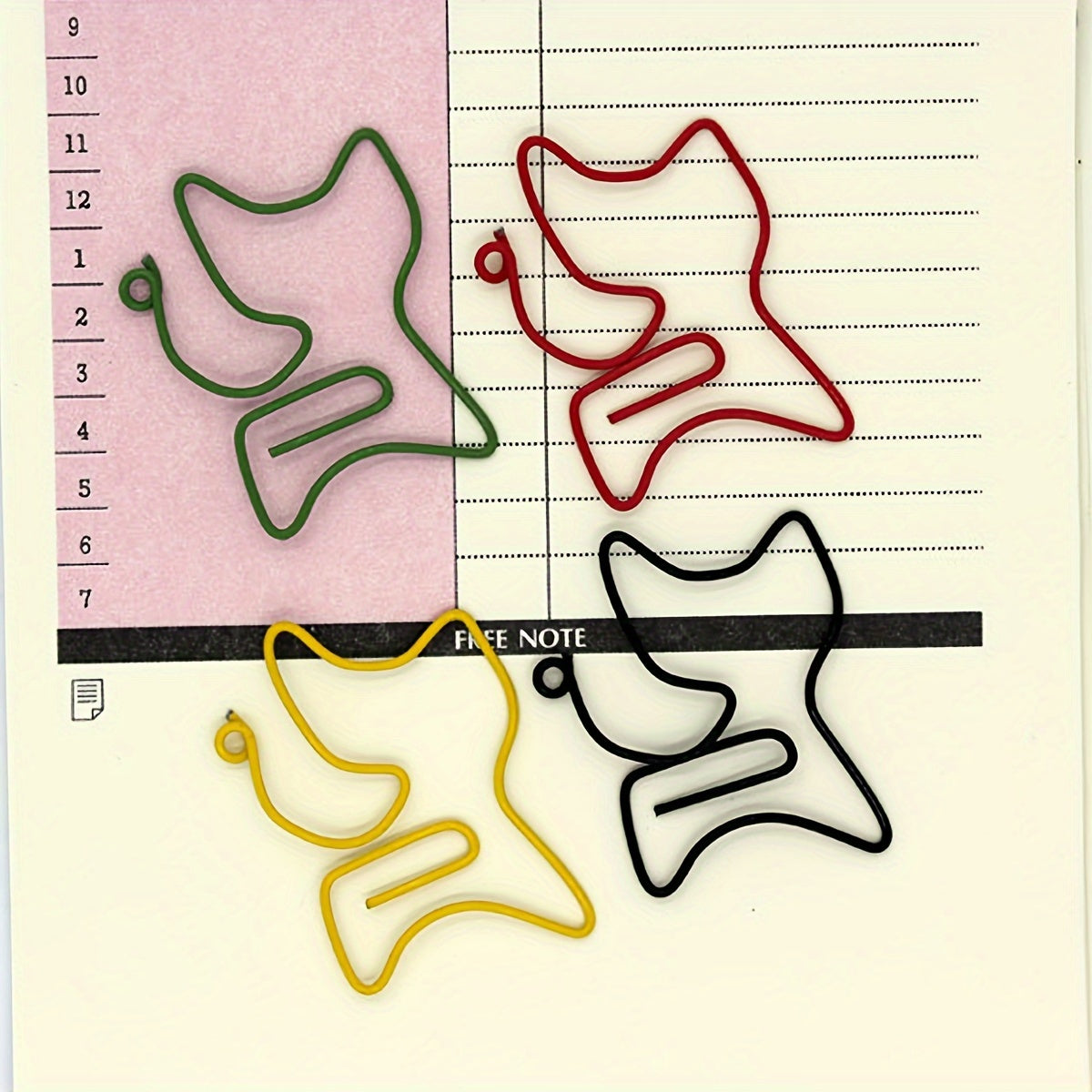 10pcs Kitten Shaped Paper Clips Metal Pins
